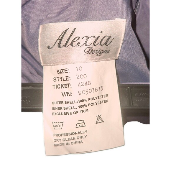 Alexia Designs Evening Skirt Long 10 Maxi Formal Purple Lined Modest Satin - Picture 2 of 3